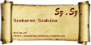 Szekeres Szabina névjegykártya